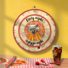 Tabla Dardos Pizza Night Cat Dart Board
