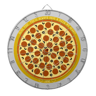 Tabla Dardos Pizza Puns Pepperoni Pizza Personalizada com Azeit