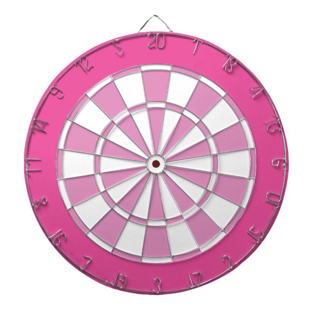 Tabla Dardos Placa Dart: Branco, Rosa claro E Dar Rosa Escuro (Frente)