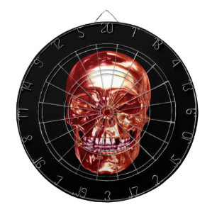 Tabla Dardos Placa Dart Crânio Vermelho