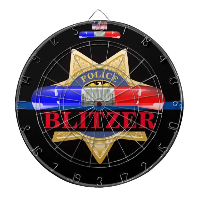 Tabla Dardos Placa Dart da Edição Crachá Personalizada da Políc (Frente)