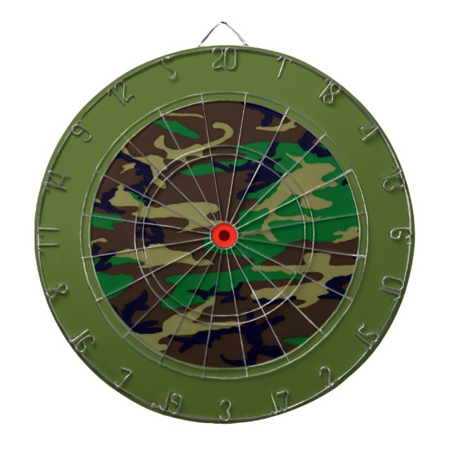 Tabla Dardos Placa Dart de Camouflage Woodland (Frente)