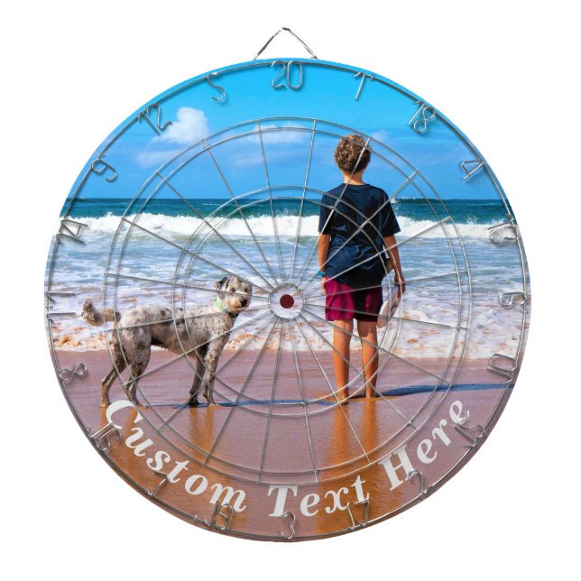 Tabla Dardos Placa Dart de Texto de Foto Personalizada - Seu De (Frente)