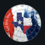 Tabla Dardos Placa Dart do Texas Flag<br><div class="desc">Conselho de dart do tamanho da regulamentação com tema vermelho,  branco e azul do Texas.</div>