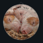 Tabla Dardos Placa Dart Fotográfica de Porcos Personalizados<br><div class="desc">Porcos Personalizados Dormindo no Quadro Fotográfico.</div>