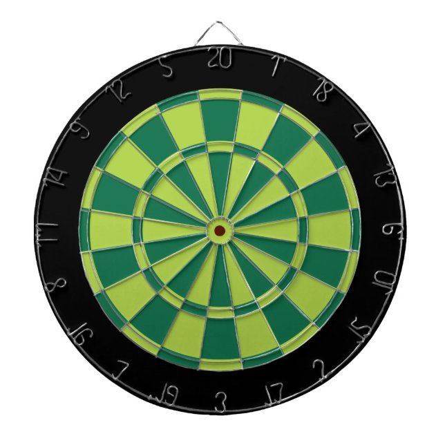 Tabla Dardos Placa Dart: Limão, Verde E Preto (Frente)