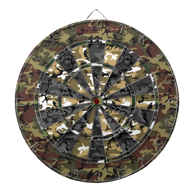 Tabla Dardos Placa Dart Multi Camo (Frente)