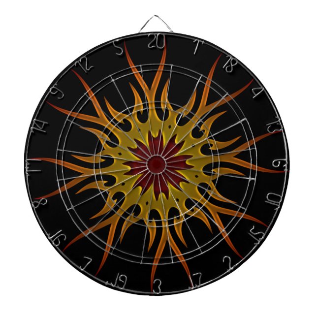 Tabla Dardos Placa Dart Sunburst Sun Rays (Frente)