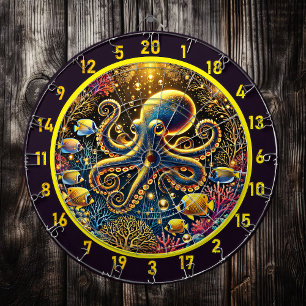 Tabla Dardos Placa Dartboard Octopus de Profundidade de Cristal