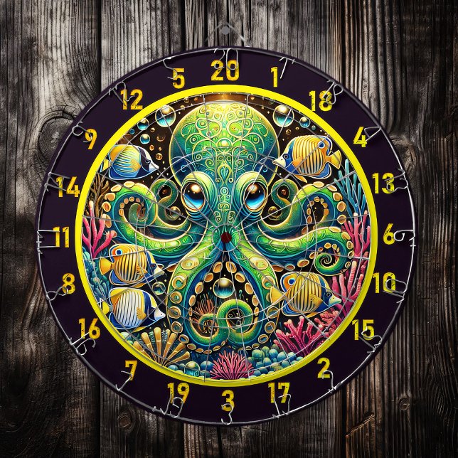 Tabla Dardos Placa de Arranjo de Octopus Brilhante Amber (Criador carregado)