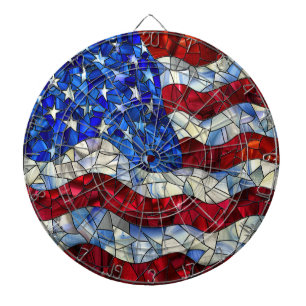 Tabla Dardos Placa de Arrasto de Vidro com Bandeira Americana
