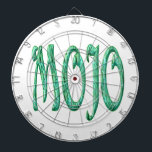 Tabla Dardos Placa de arte branca Mojo<br><div class="desc">Mojo dartboards são para jogadores de dardos com um dom mágico,  certo toque,  conexão cósmica,  talento ou sorte especial. Mojo é Steamy Raimon.</div>