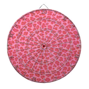 Tabla Dardos Placa de Arte da Pele-Leopardo Rosa