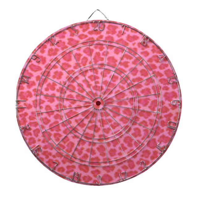 Tabla Dardos Placa de Arte da Pele-Leopardo Rosa (Frente)