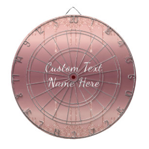 Tabla Dardos Placa de arte de texto personalizada com brilho br
