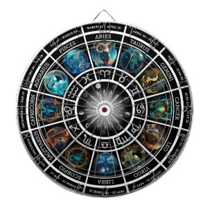 Tabla Dardos Placa de Arte do Horoscópio Zodiac - Apresentando