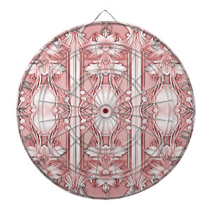 Tabla Dardos Placa de Arte Floral Rosa