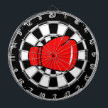Tabla Dardos Placa de arte personalizada com o logotipo da luva<br><div class="desc">Quadro personalizado com o logotipo da luva de boxe vermelha. Personalizar com texto opcionalmente. Excelente para casa,  clube,  ginástica,  bar,  pub etc.</div>