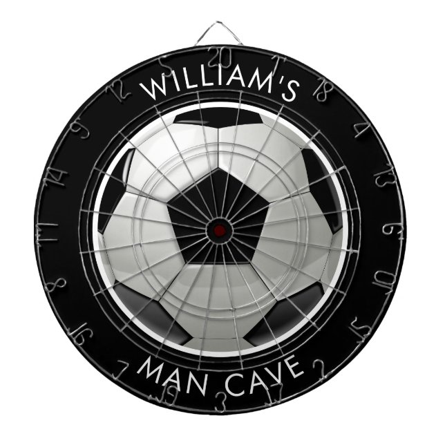 Tabla Dardos Placa de Arte Personalizada da Bola de Futebol (Frente)