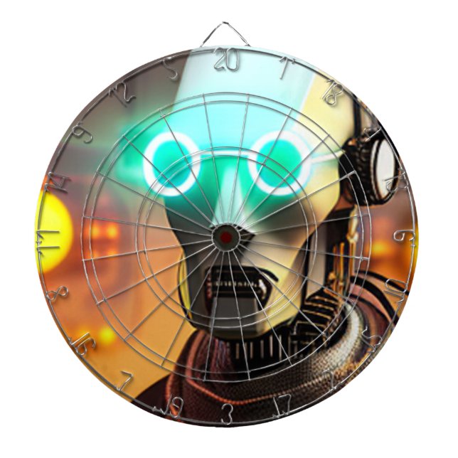 Tabla Dardos Placa de arte Robot 2 (Frente)