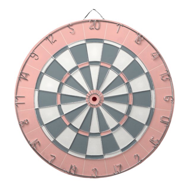 Tabla Dardos Placa de Arte Rosa e Cinza (Frente)