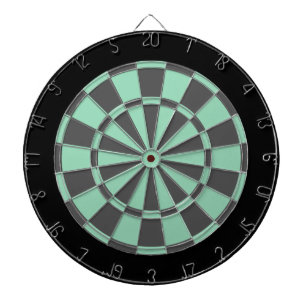Tabla Dardos Placa De Arte: Verde Mint, Cinzas De Carvão E Pret