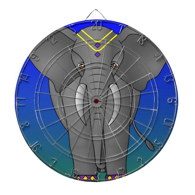 Tabla Dardos Placa de artes de elefante (Frente)