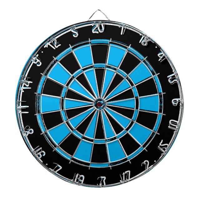 Tabla Dardos Placa de artes personalizada azul e preta (Frente)