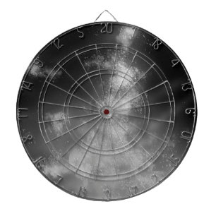 Tabla Dardos Placa de Cinza Monocromática Starry Night Sky
