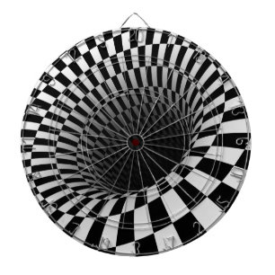 Tabla Dardos Placa de dardo/Abstrato preto e branco