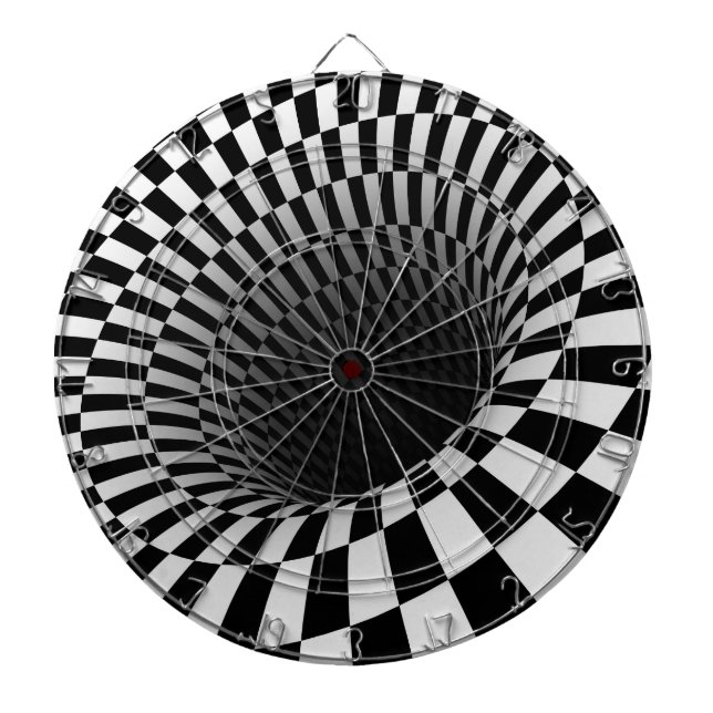 Tabla Dardos Placa de dardo/Abstrato preto e branco (Frente)