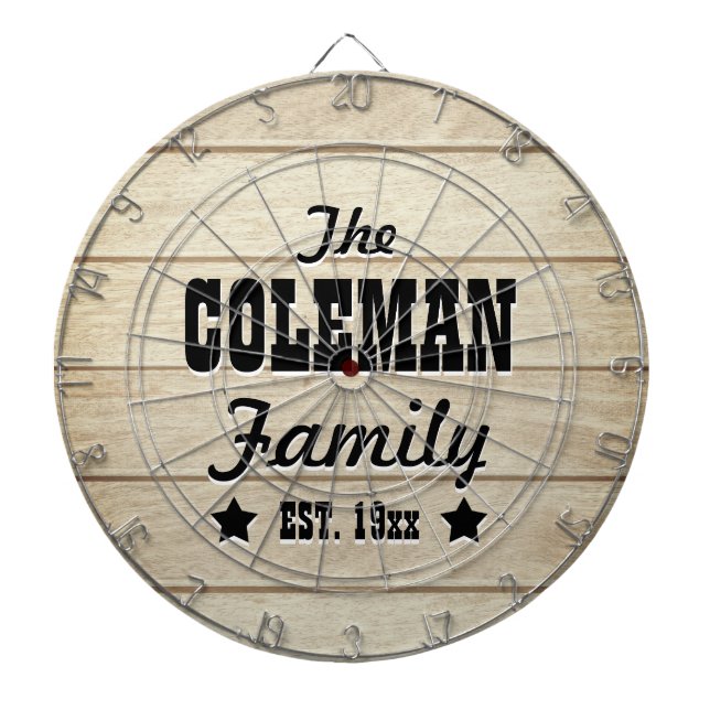 Tabla Dardos Placa de dardo personalizada para grão de madeira  (Frente)