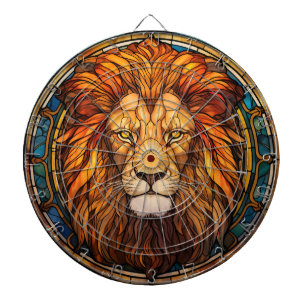 Tabla Dardos Placa de Dartboard de Lion de Vidro Estendida