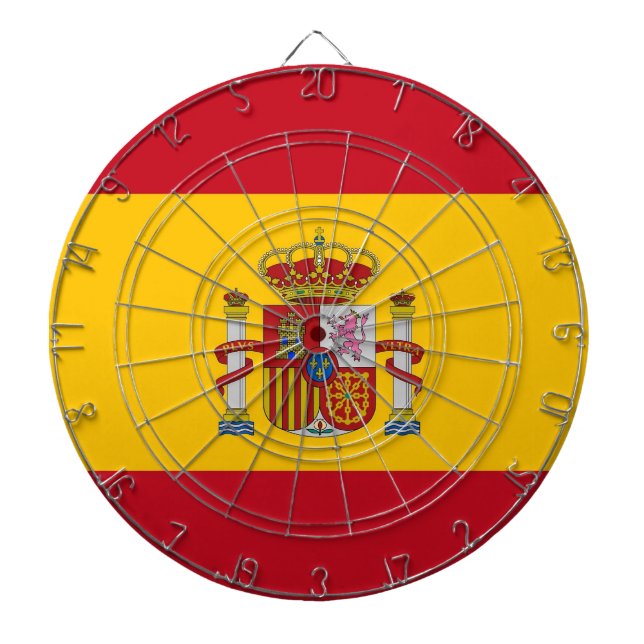 Tabla Dardos Placa de segurança com sinalizador de Espanha (Frente)