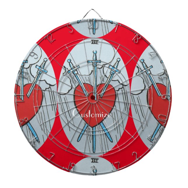 Tabla Dardos Placa Tarot 3 Espadas Troço_Trova (Frente)