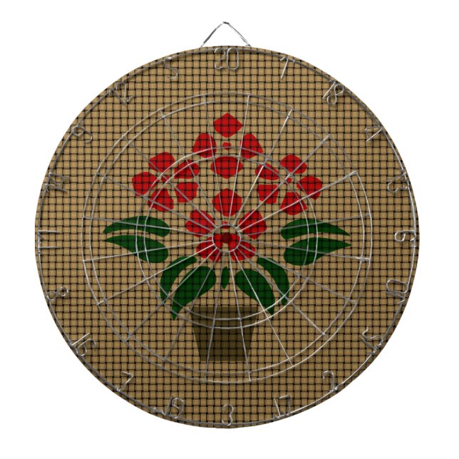 Tabla Dardos Poinsetta Tecida (Frente)