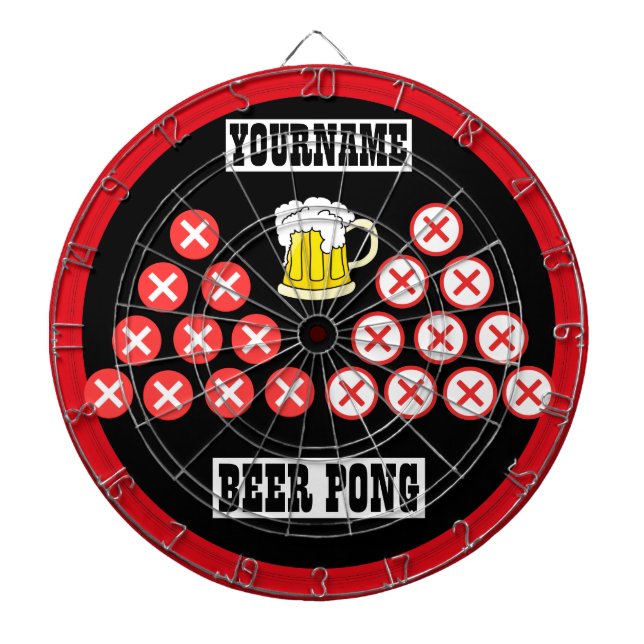 Tabla Dardos Pong de Cerveja Personalizado (Frente)