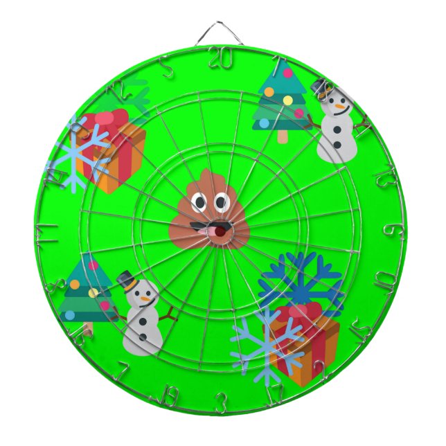 Tabla Dardos poop emoji de natal (Frente)
