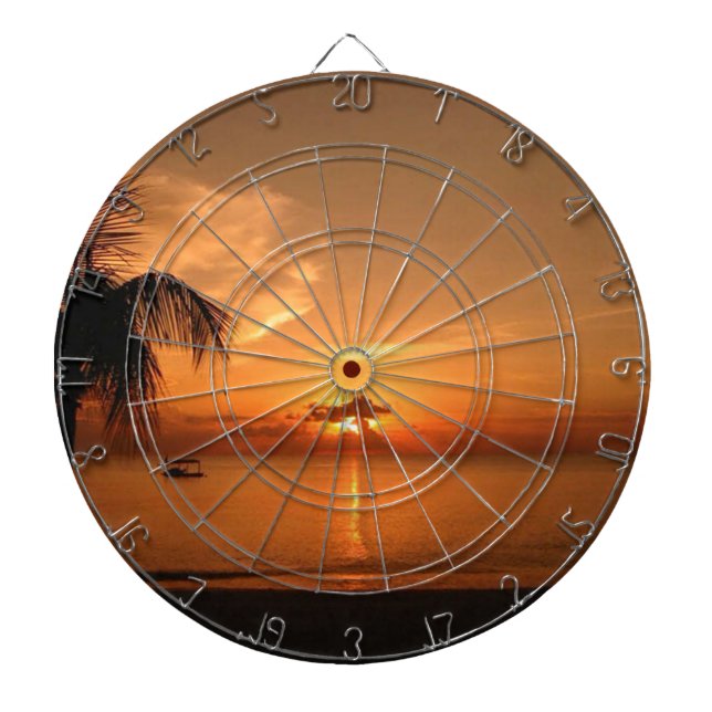 Tabla Dardos Pôr do Sol de Verão (Frente)