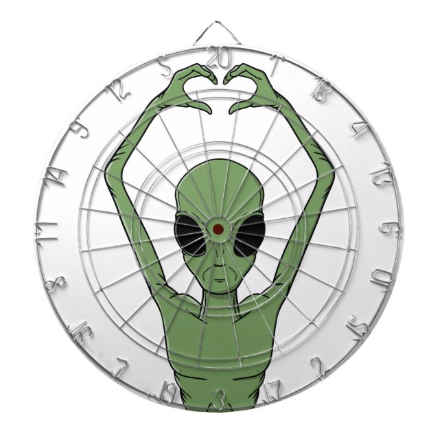 Tabla Dardos Pose do Coração Alien (Frente)