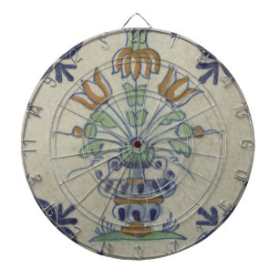 Tabla Dardos Pote De Flor Antiquado Com Azulejo Delft