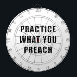 Tabla Dardos Pratique o que você prega<br><div class="desc">Pensamento: pratique o que prega.</div>