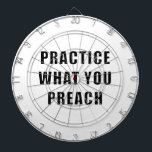 Tabla Dardos Pratique o que você prega<br><div class="desc">Pensamento: pratique o que prega.</div>