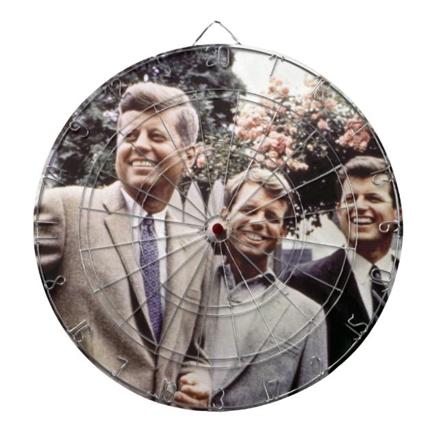 Tabla Dardos Presidente americano John Kennedy & Robert & Ted (Frente)