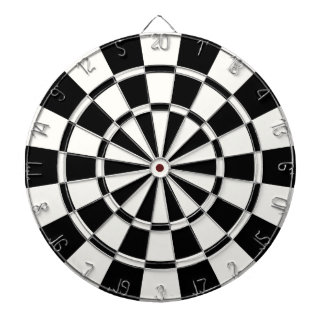 Tabla Dardos Preto e Branco Moderno