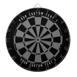 Tabla Dardos Preto e Cinzas Finos Personalizados