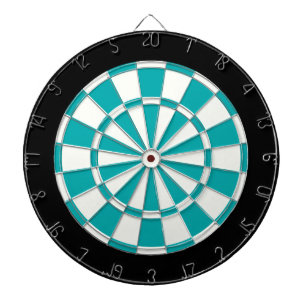 Tabla Dardos Preto-Teal E Branco