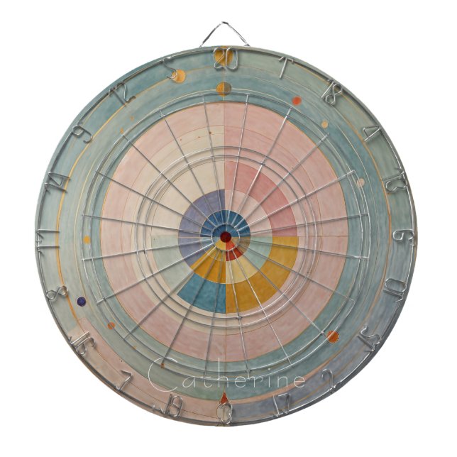 Tabla Dardos Prismo Pastel: Rodas Coloridas Arco-Íris (Frente)