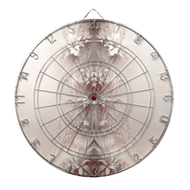 Tabla Dardos Quadro de Ardições Floral de Marfim Branco (Frente)