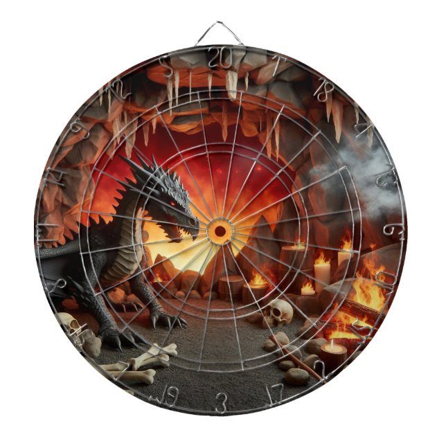 Tabla Dardos Quadro de Arte Caverna do Dragão (Frente)